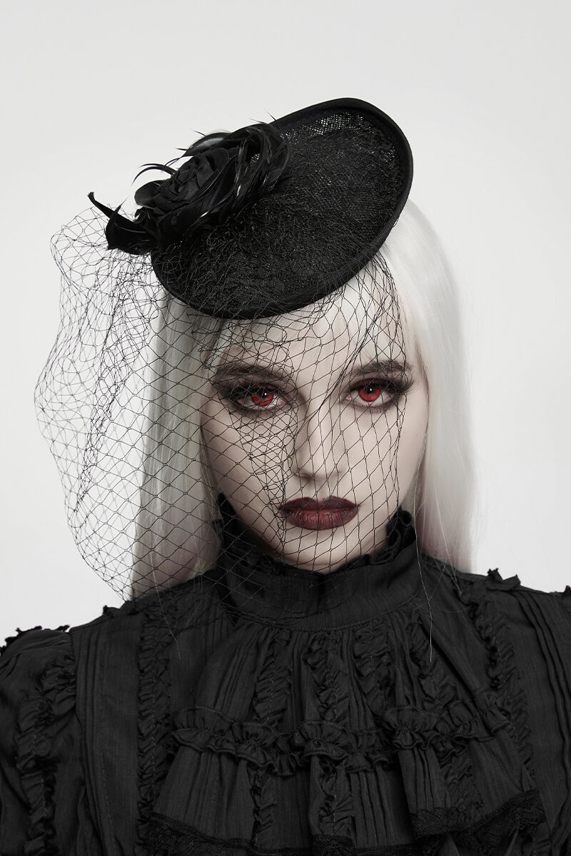 Punk Rave Fascinator Veiled Sorrow