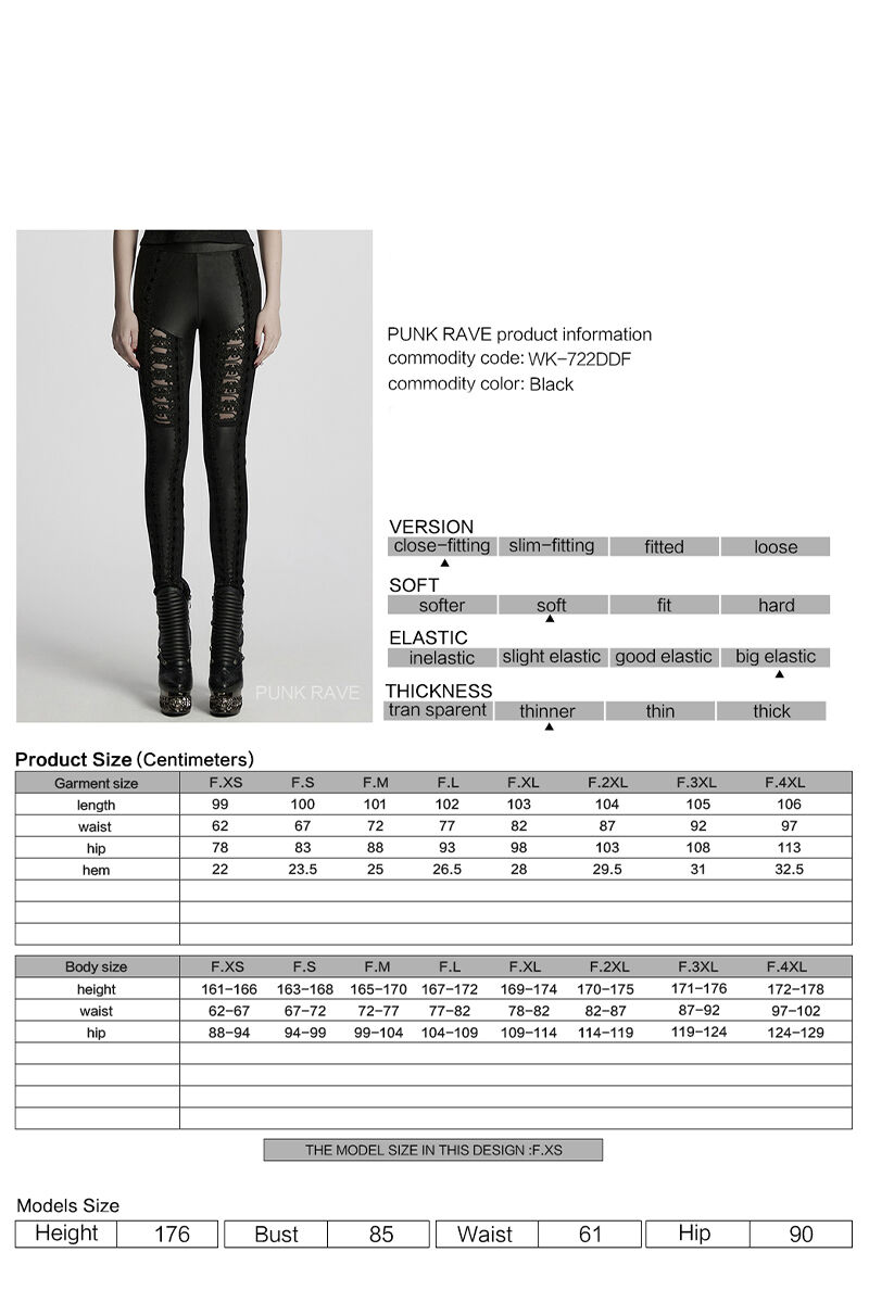Punk Rave Leggings Selene Noir
