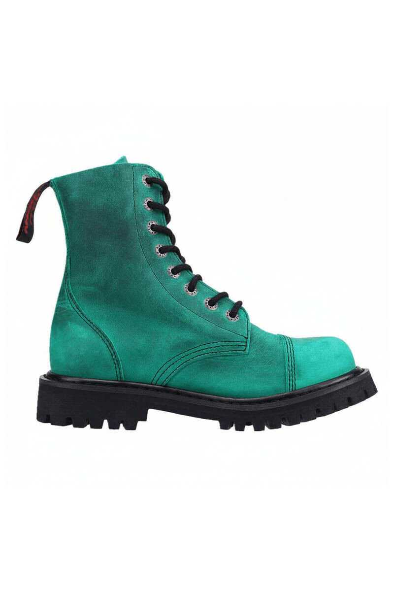 Angry Itch 8 Loch Stiefel Vintage Emerald