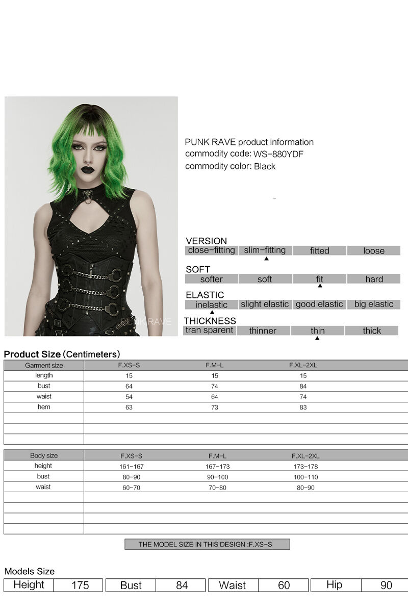 Punk Rave Korsage Cuffed