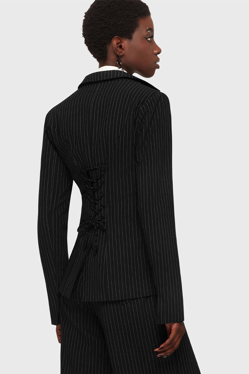 Killstar Kihilist Blazer Oblivienne Pinstripe