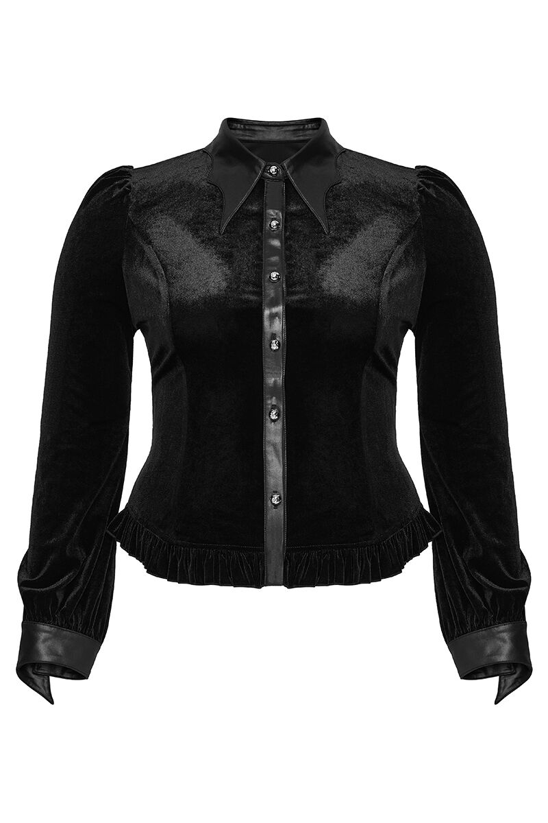 Punk Rave Bluse Winged Collar