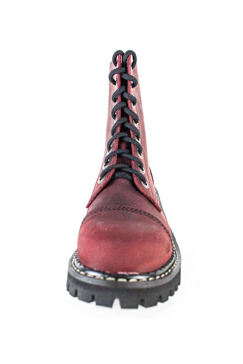 Angry Itch 8 Loch Stiefel Vintage Burgundy