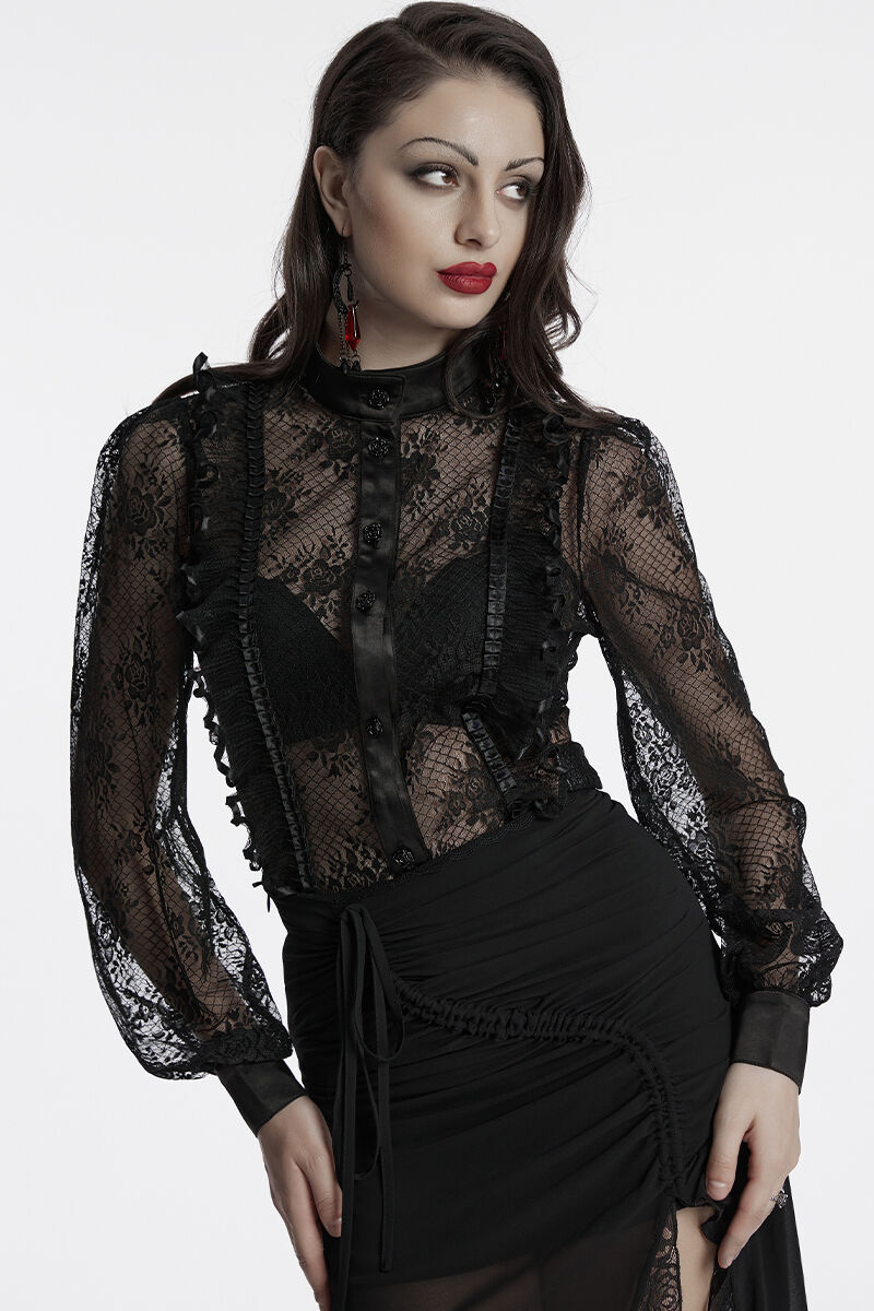 Punk Rave Bluse Widow's Veil