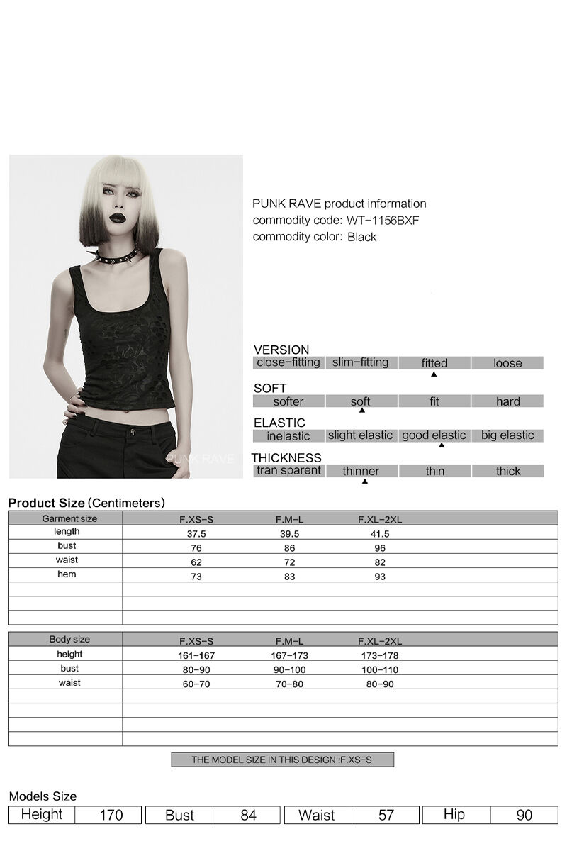 Punk Rave Top Frayed Romance