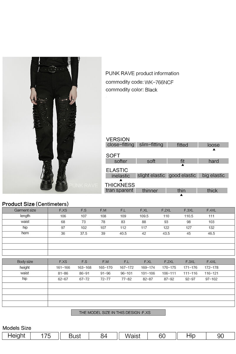 Punk Rave Jeans Grave Riot