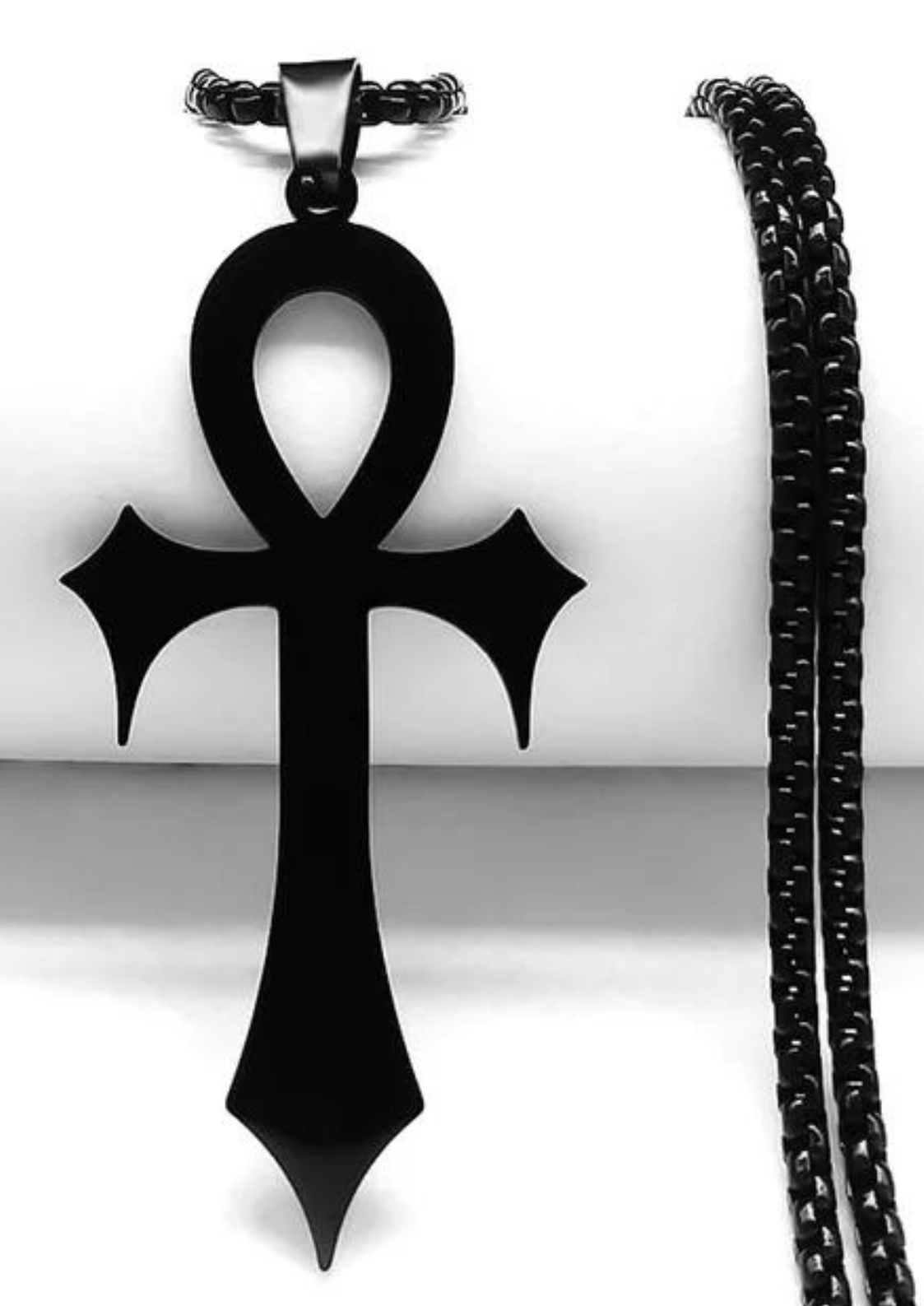 Easure Halskette Ankh Black