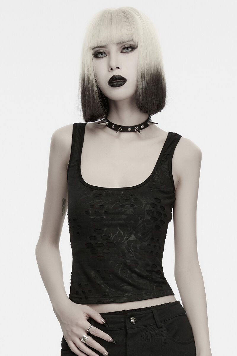 Punk Rave Top Frayed Romance