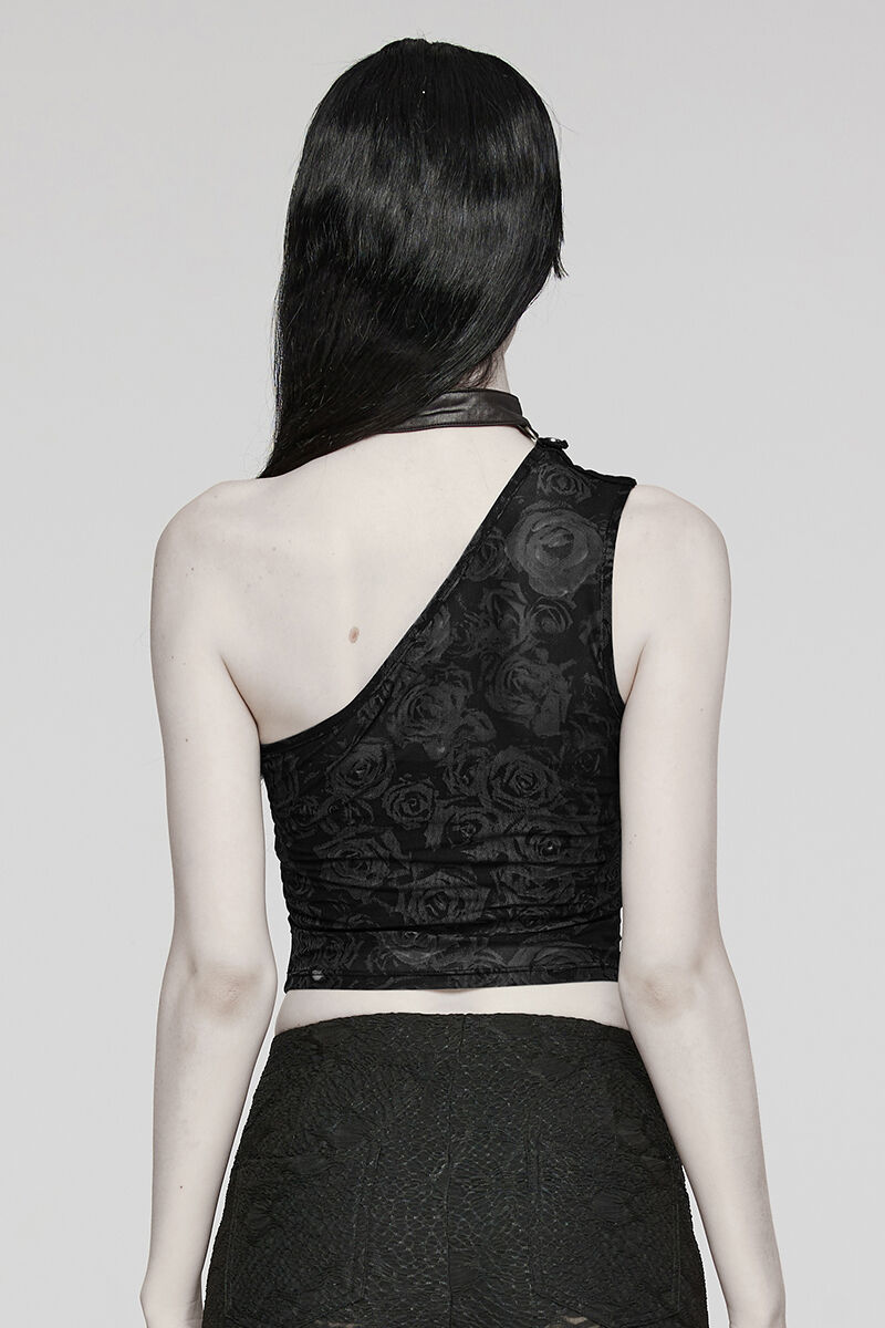 Punk Rave Top Mesh Roses