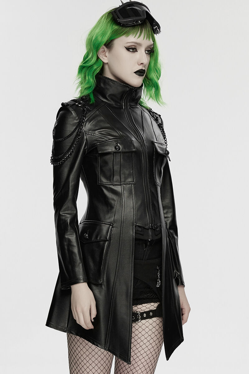 Punk Rave Mantel Obsidian Chain