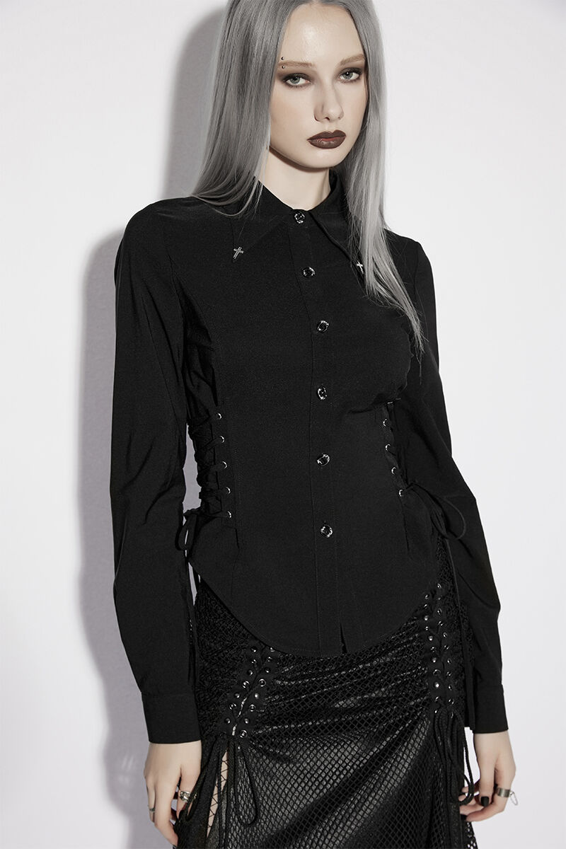 Punk Rave Bluse Noctis Cross