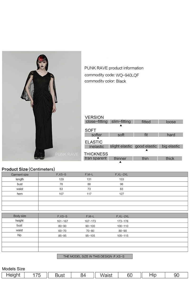 Punk Rave Kleid Ebon Seraph