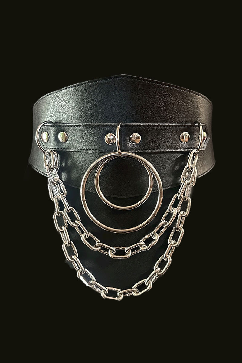 Tommy Vowels Gürtel Double Ring & Chain Silver