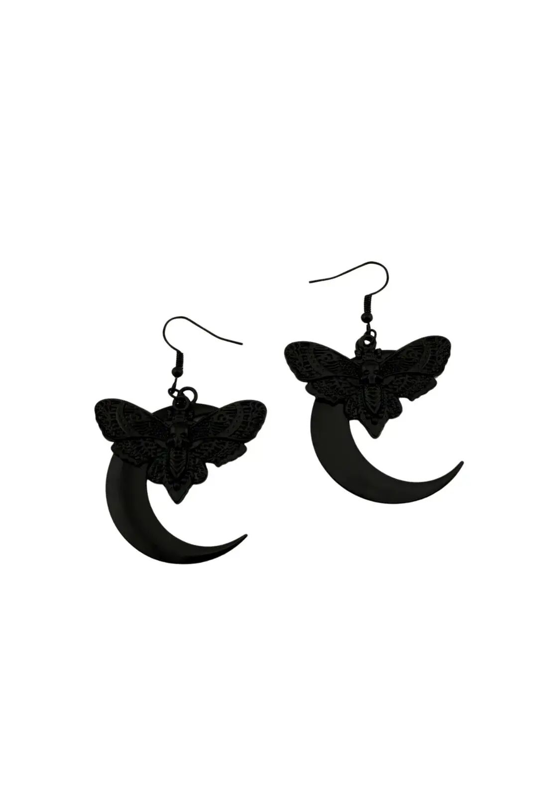 Easure Ohrringe Moon Moth Black
