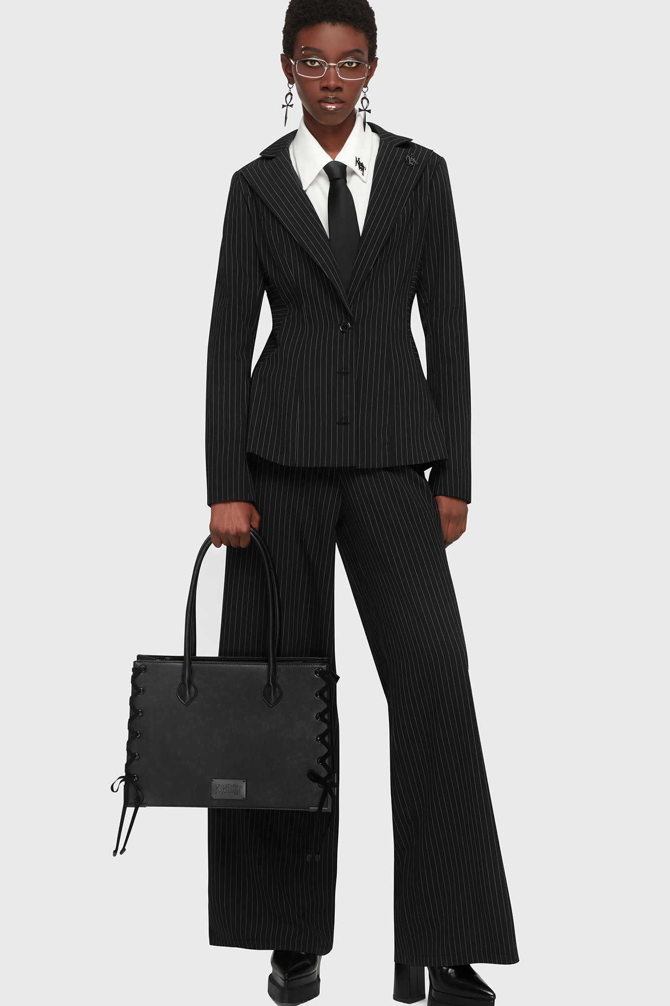 Killstar Kihilist Blazer Oblivienne Pinstripe