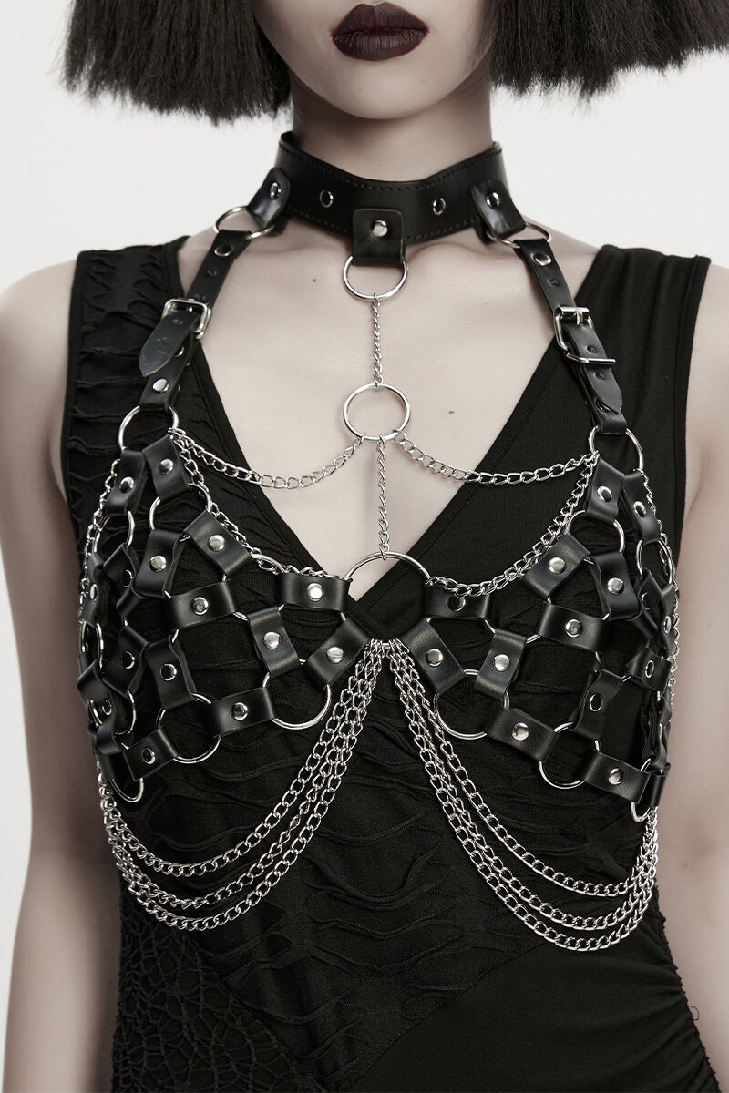 Punk Rave Harness Caged Pulse