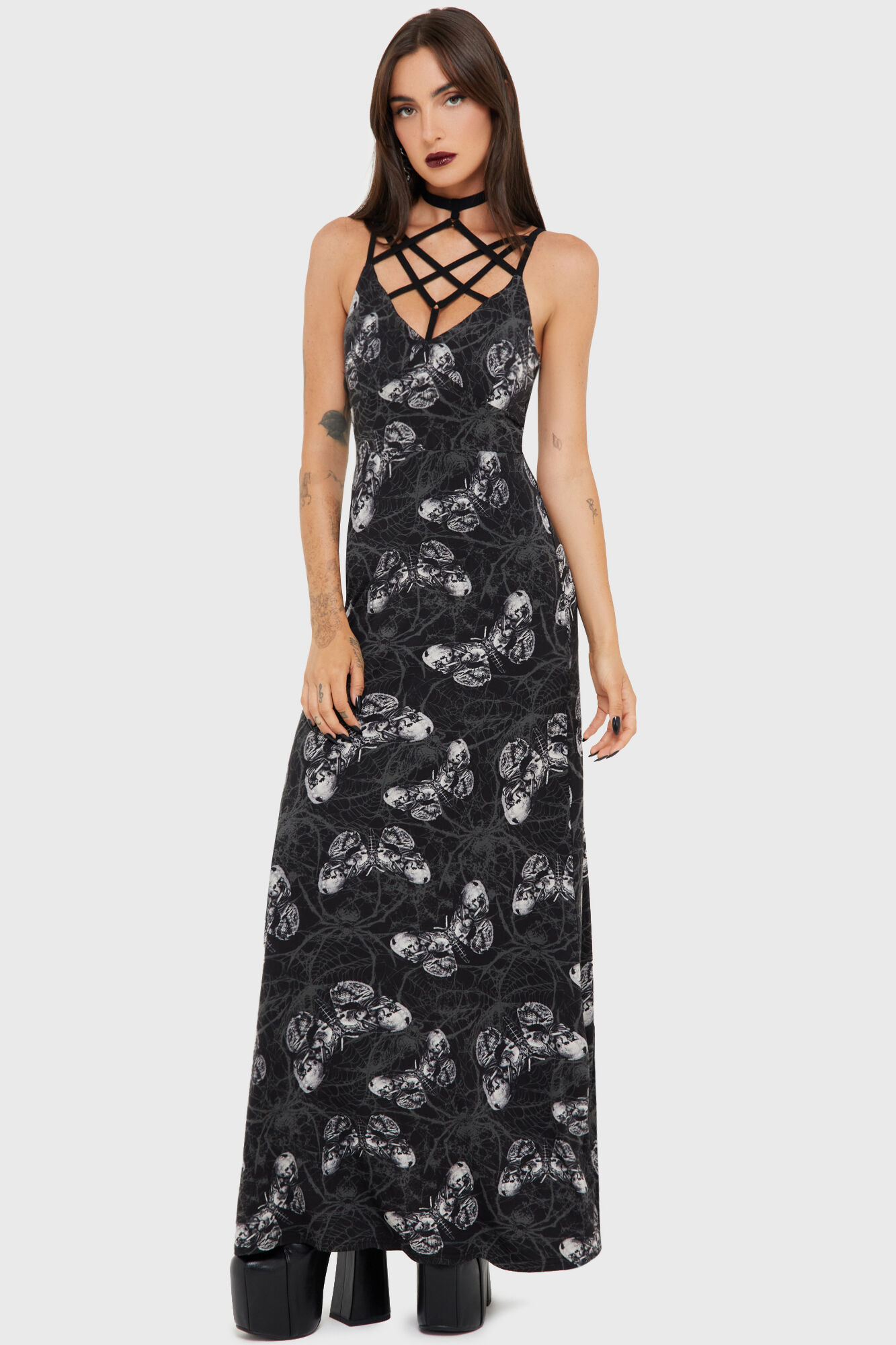 Killstar Maxi Kleid Spidrasica's Web