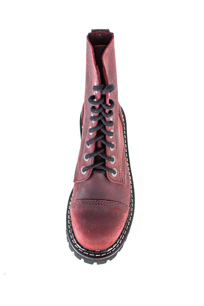Angry Itch 8 Loch Stiefel Vintage Burgundy