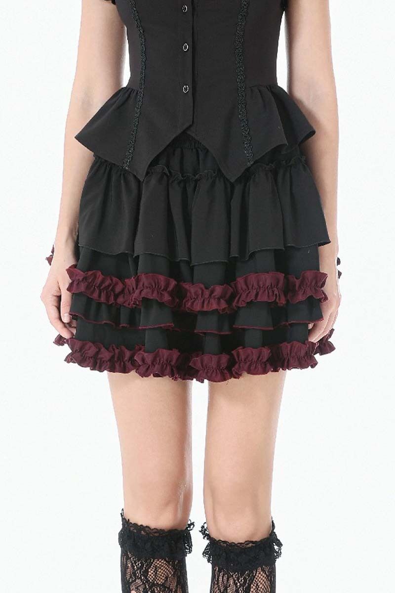Dark In Love Rock Crimson Ruffle