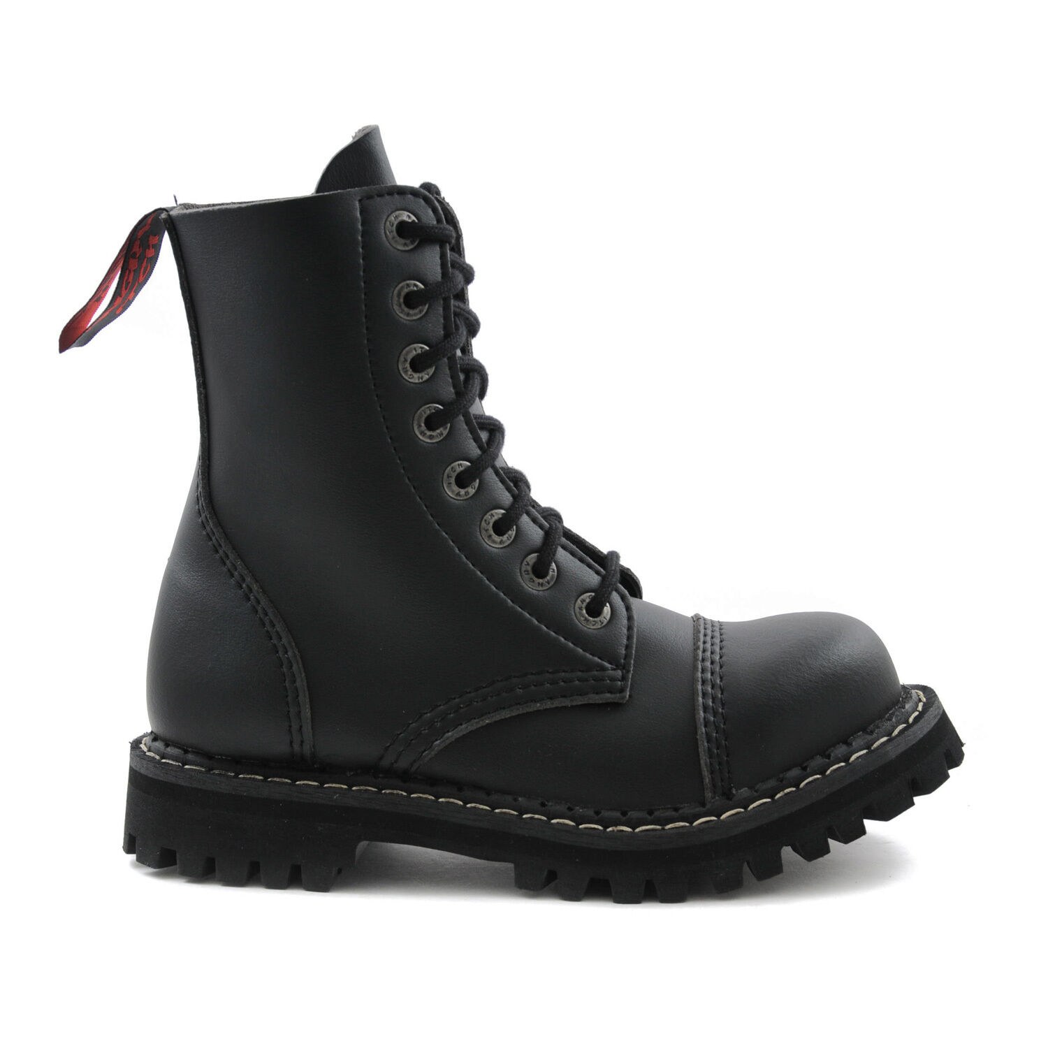 Angry Itch 8 Loch Stiefel Vegan Schwarz