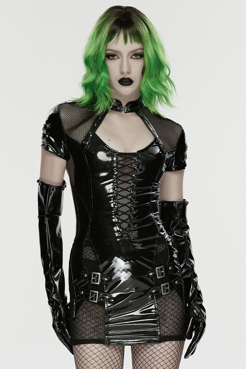 Punk Rave Kleid Chrome Ritual