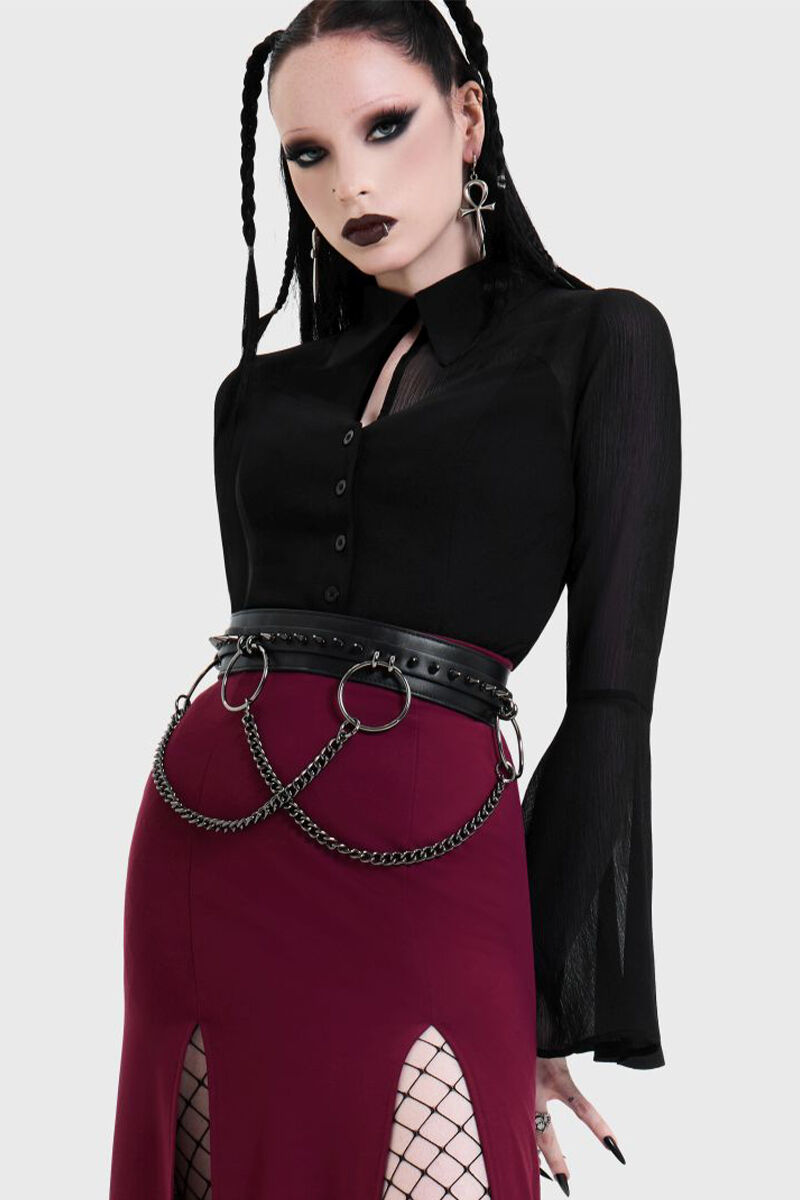 Killstar Bluse Obsidienne