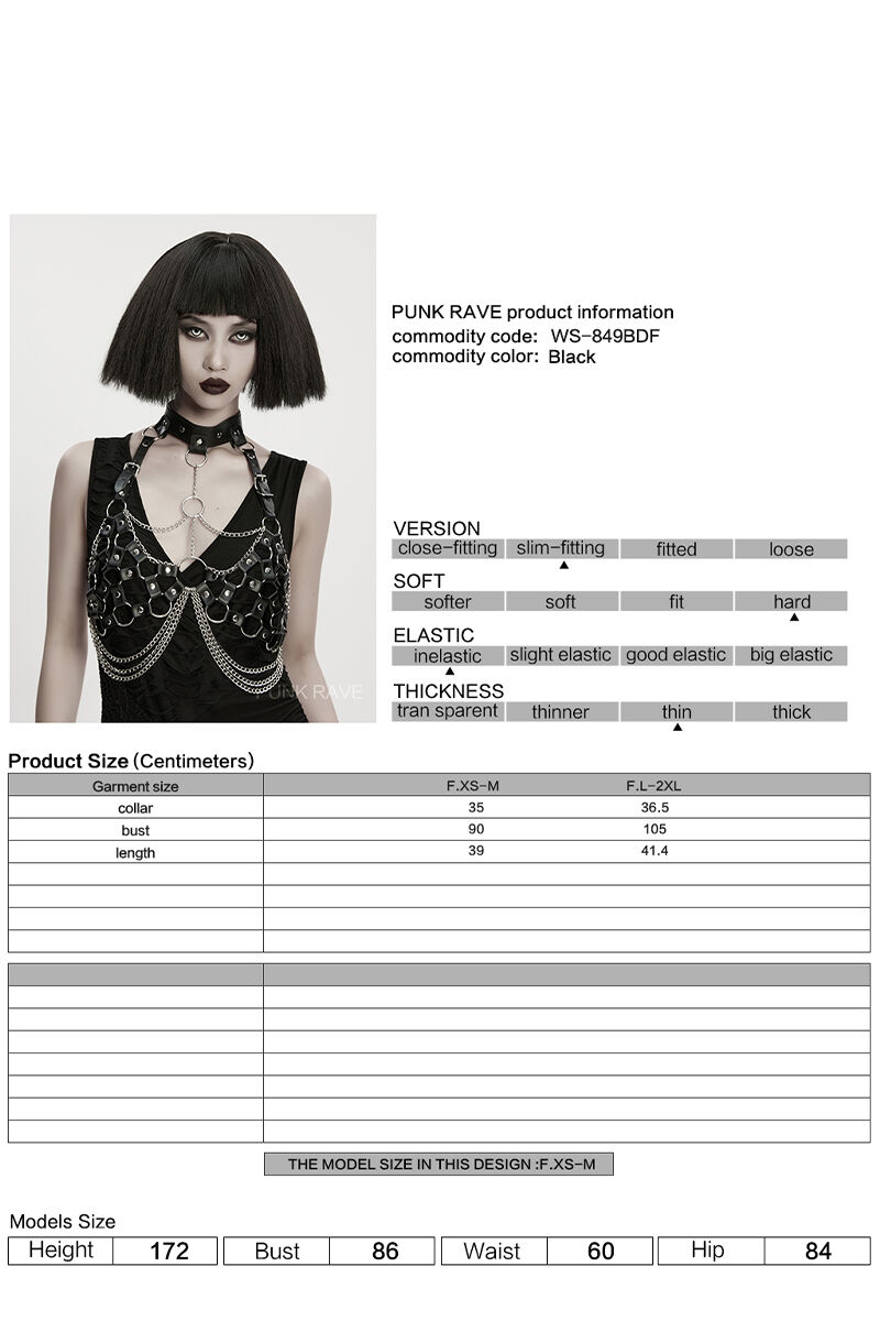 Punk Rave Harness Caged Pulse