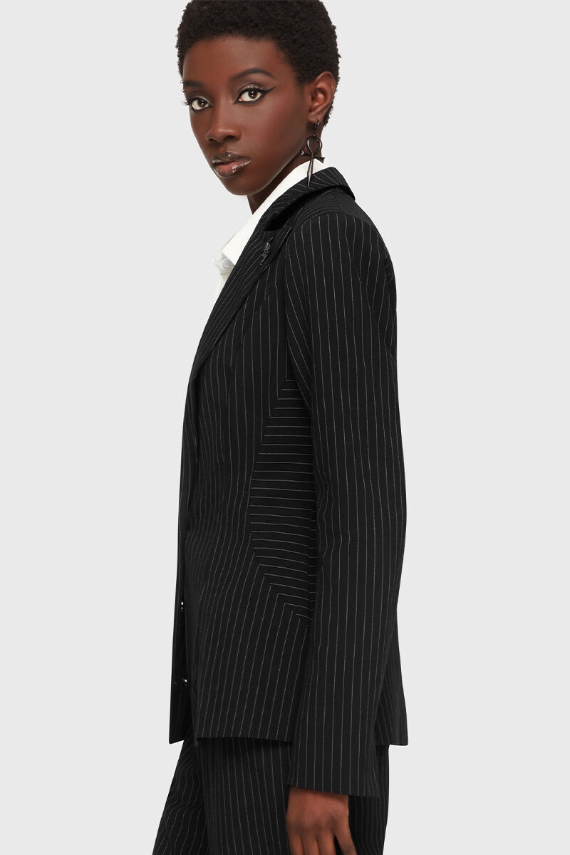 Killstar Kihilist Blazer Oblivienne Pinstripe