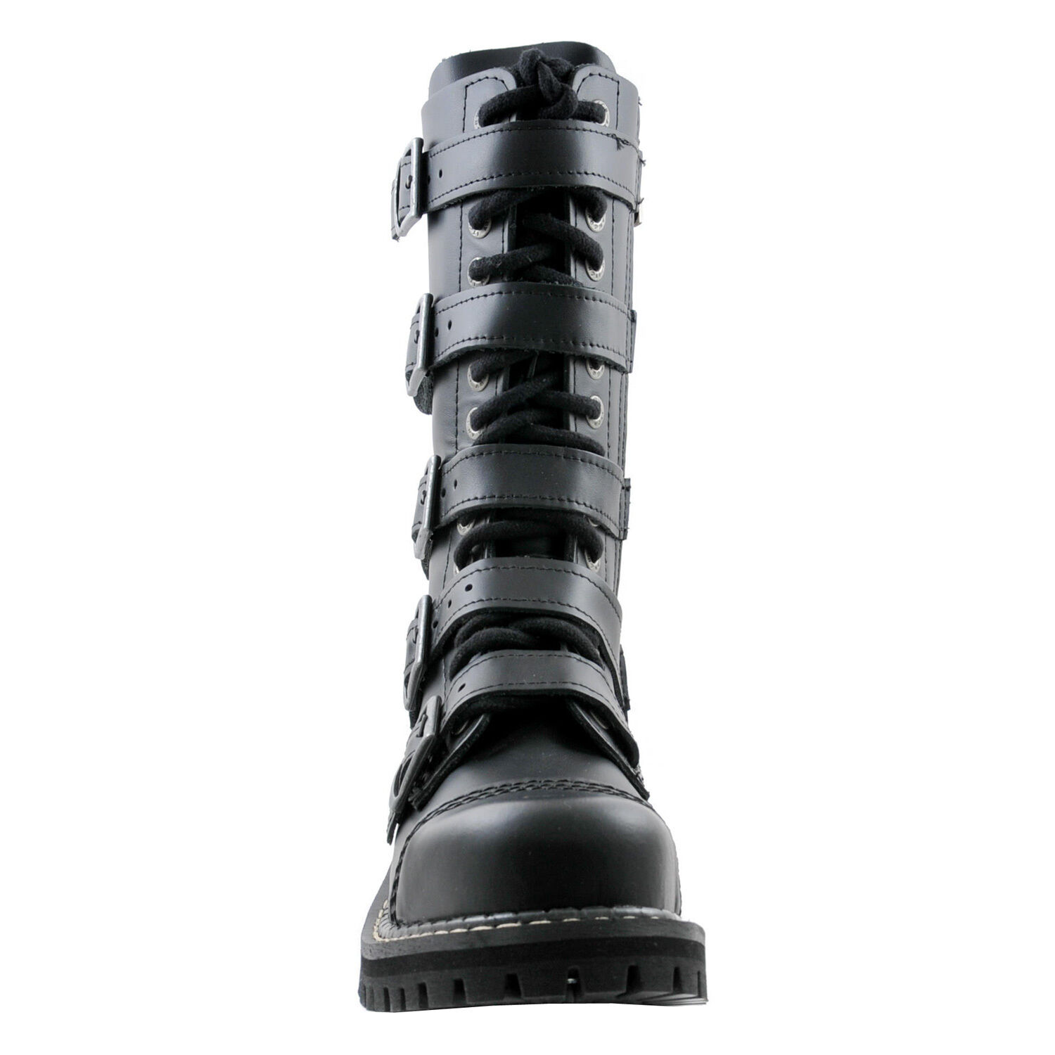 Angry Itch 14 Loch Stiefel 5 Buckle Schwarz