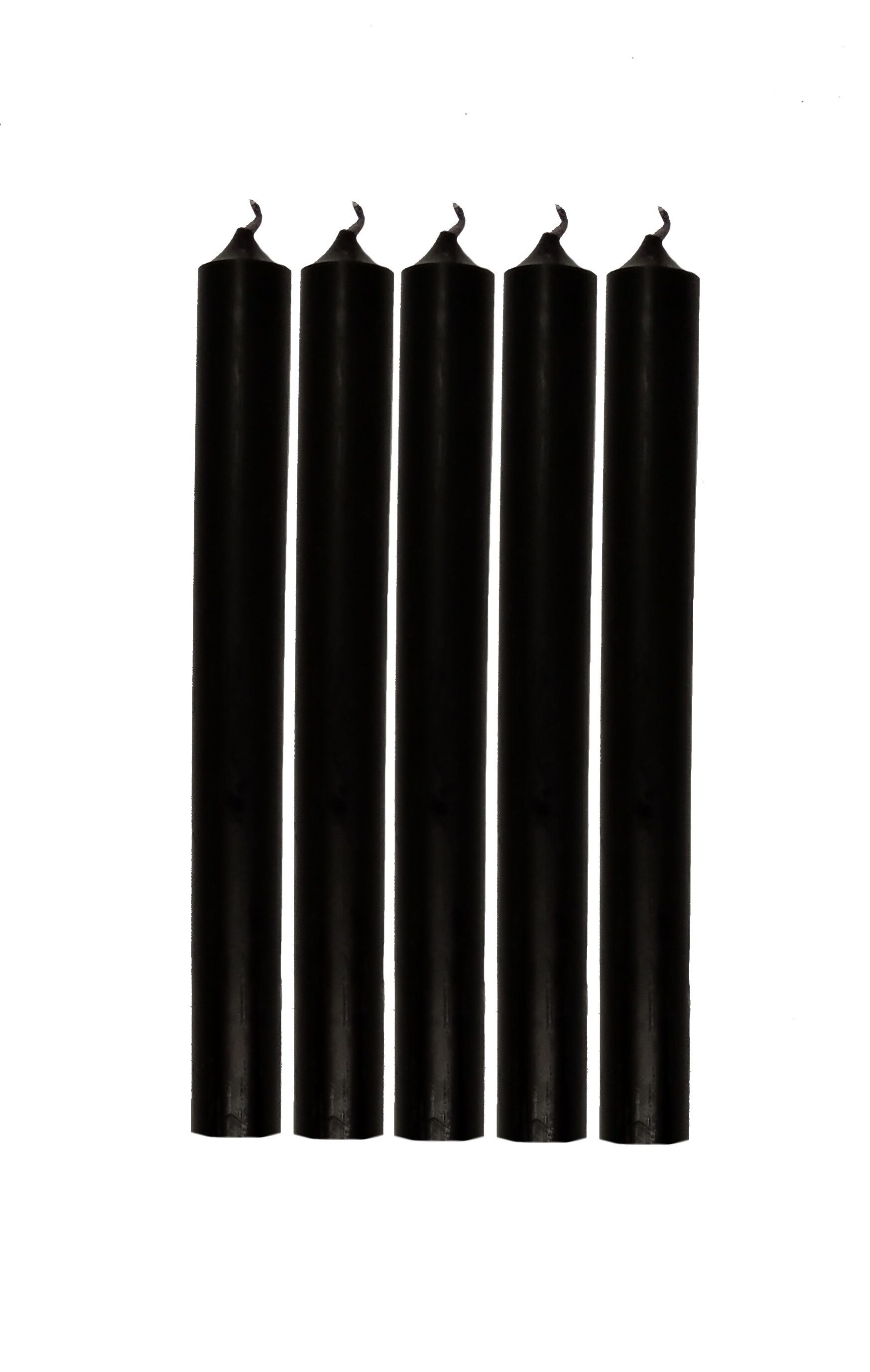 Schwarze Kerzen 18cm 5er Pack