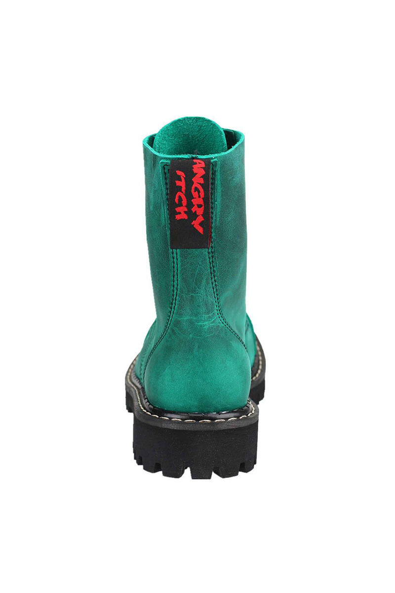Angry Itch 8 Loch Stiefel Vintage Emerald