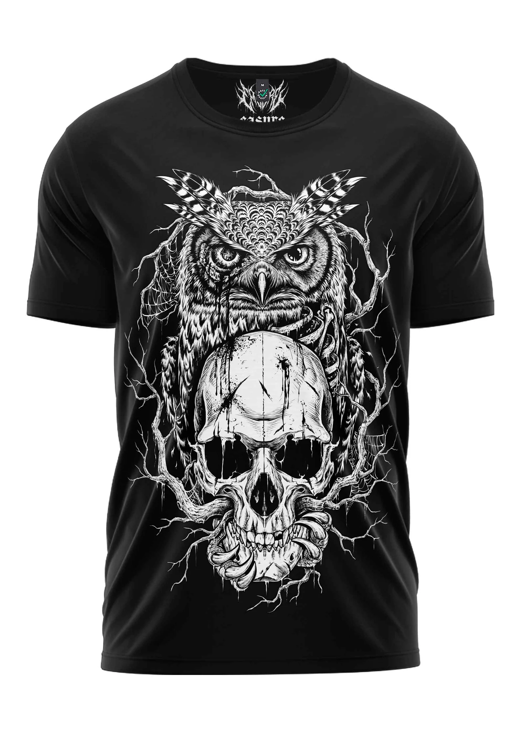 Easure Shirt Skull Owl
