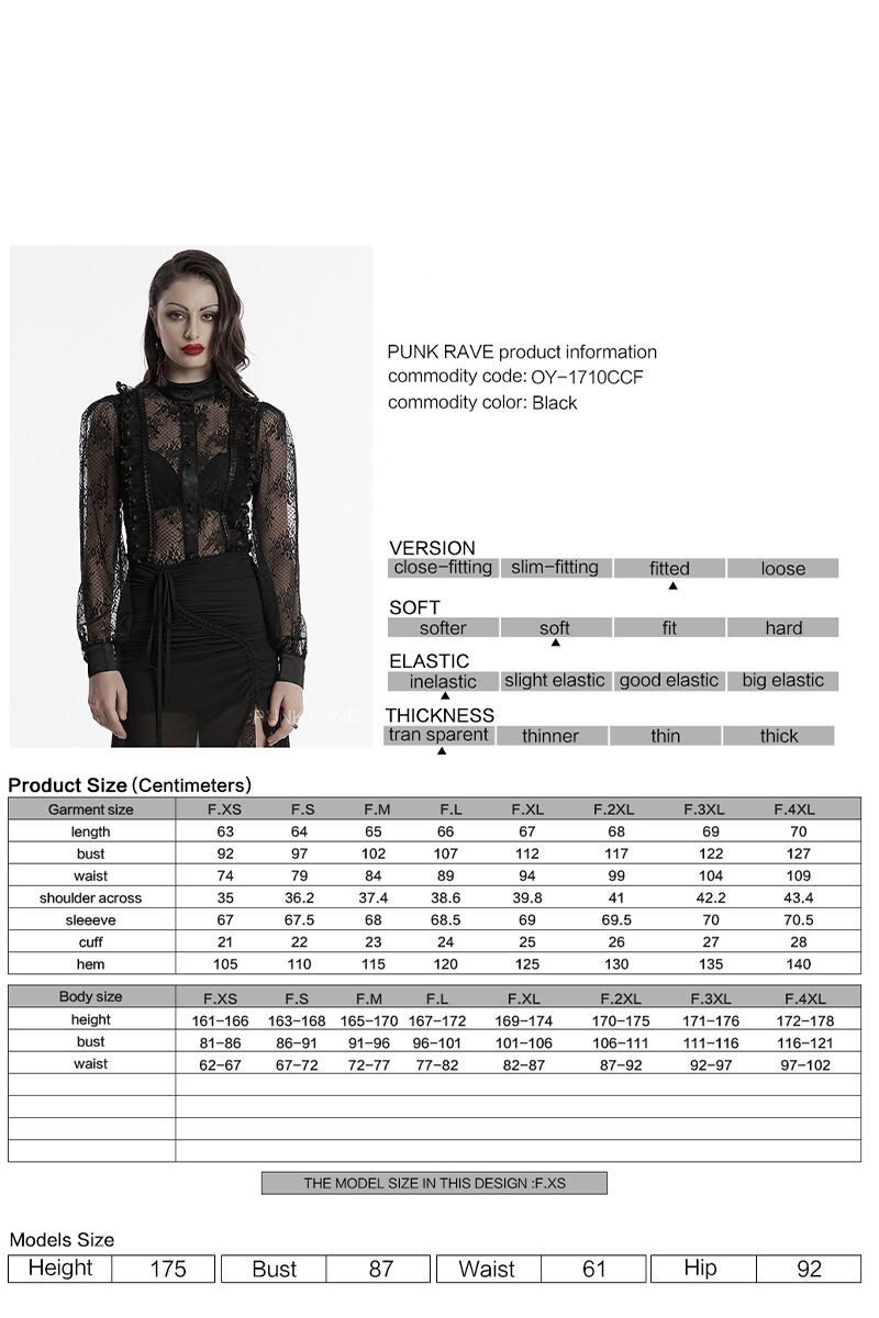 Punk Rave Bluse Widow's Veil