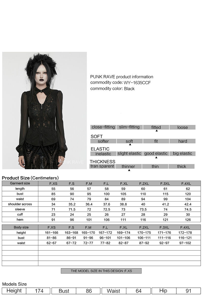 Punk Rave Bluse Cosmia