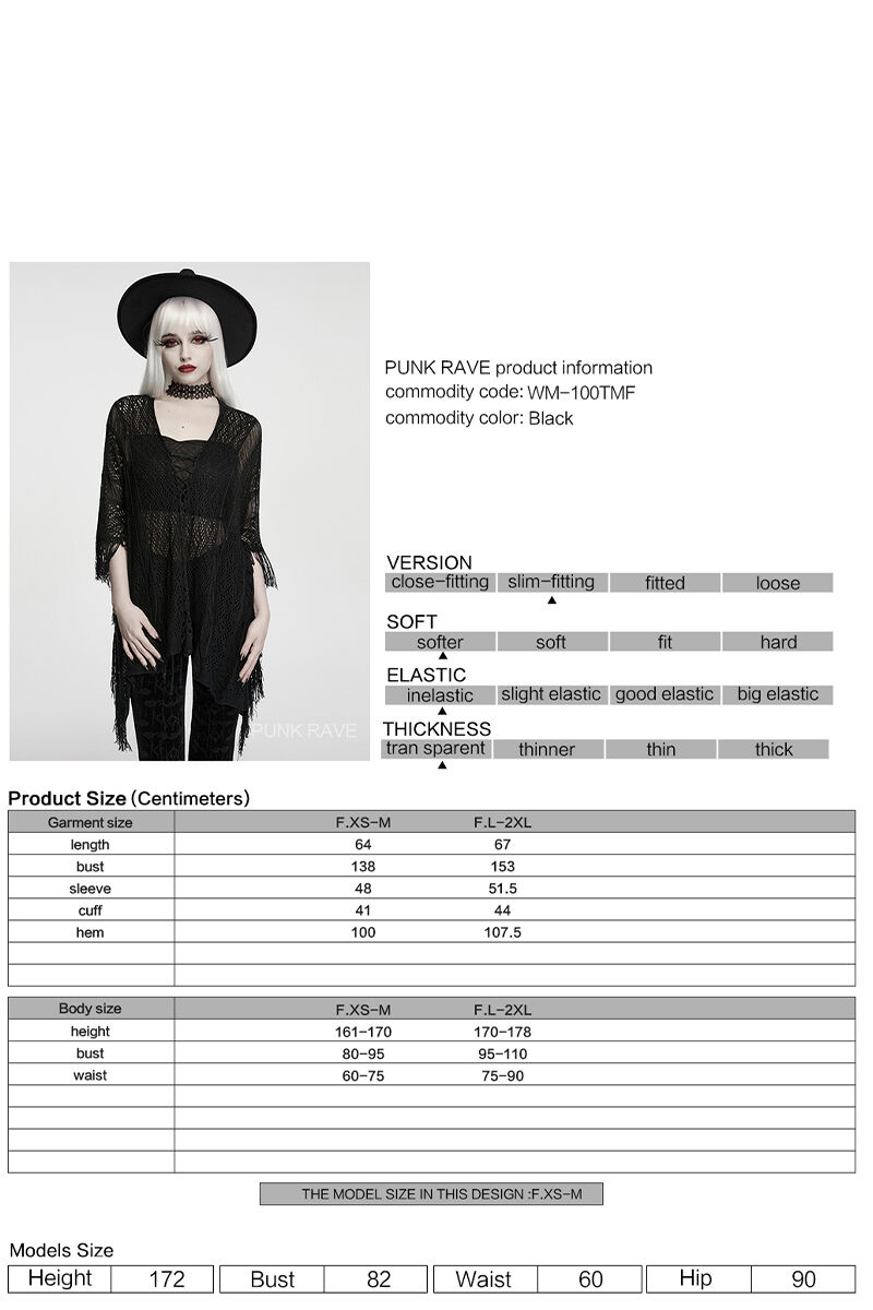 Punk Rave Poncho Witch's Weave
