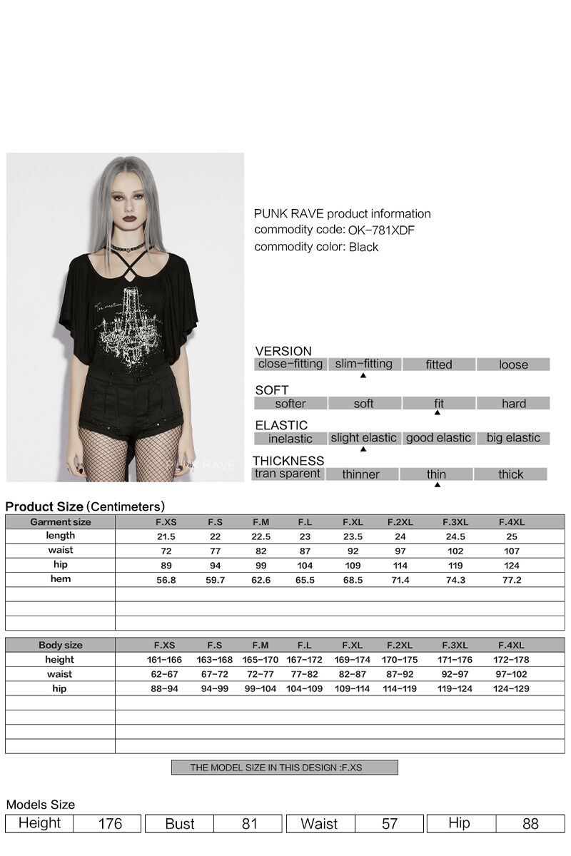 Punk Rave Shorts Nymera