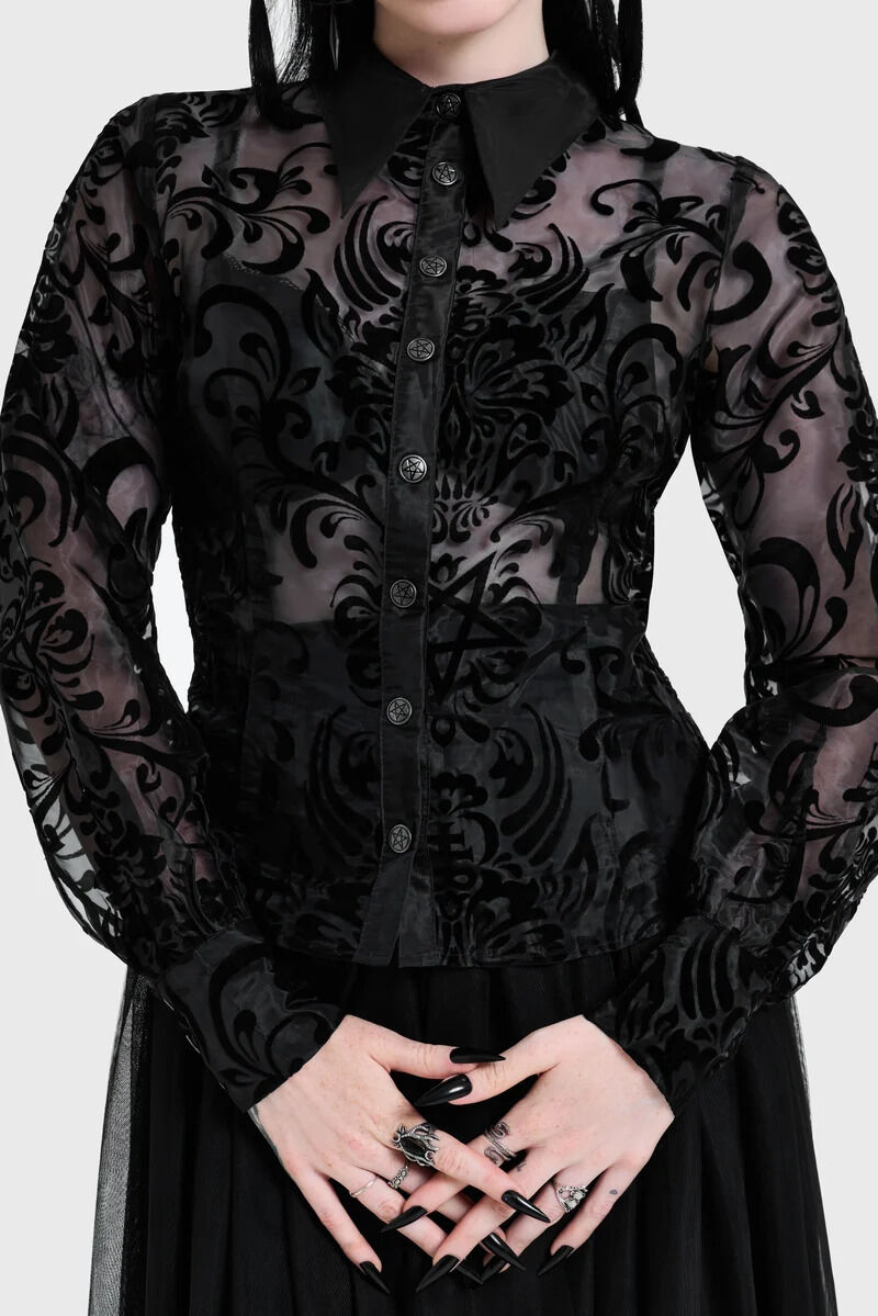 Killstar Bluse Bloodlust Organza