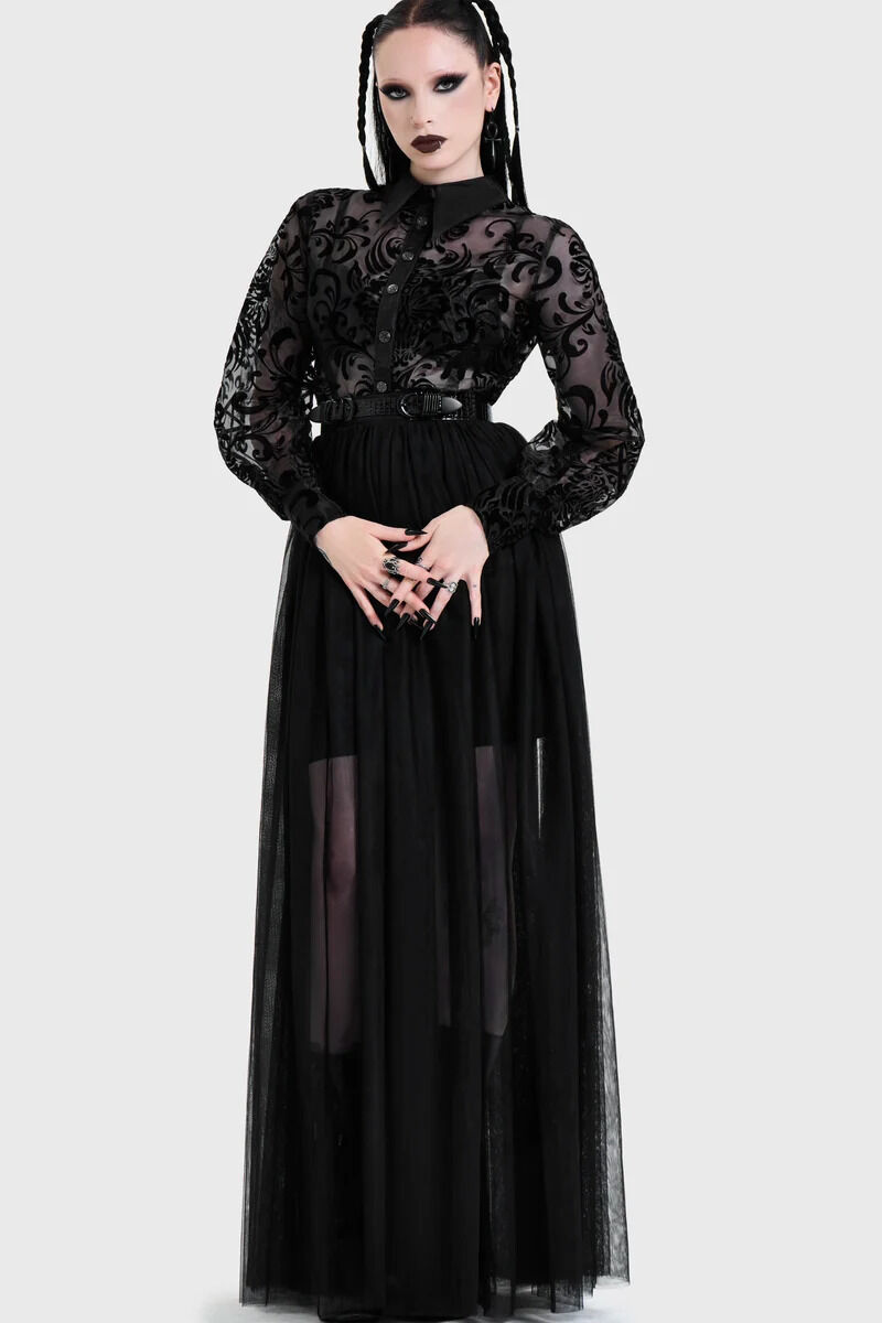 Killstar Bluse Bloodlust Organza