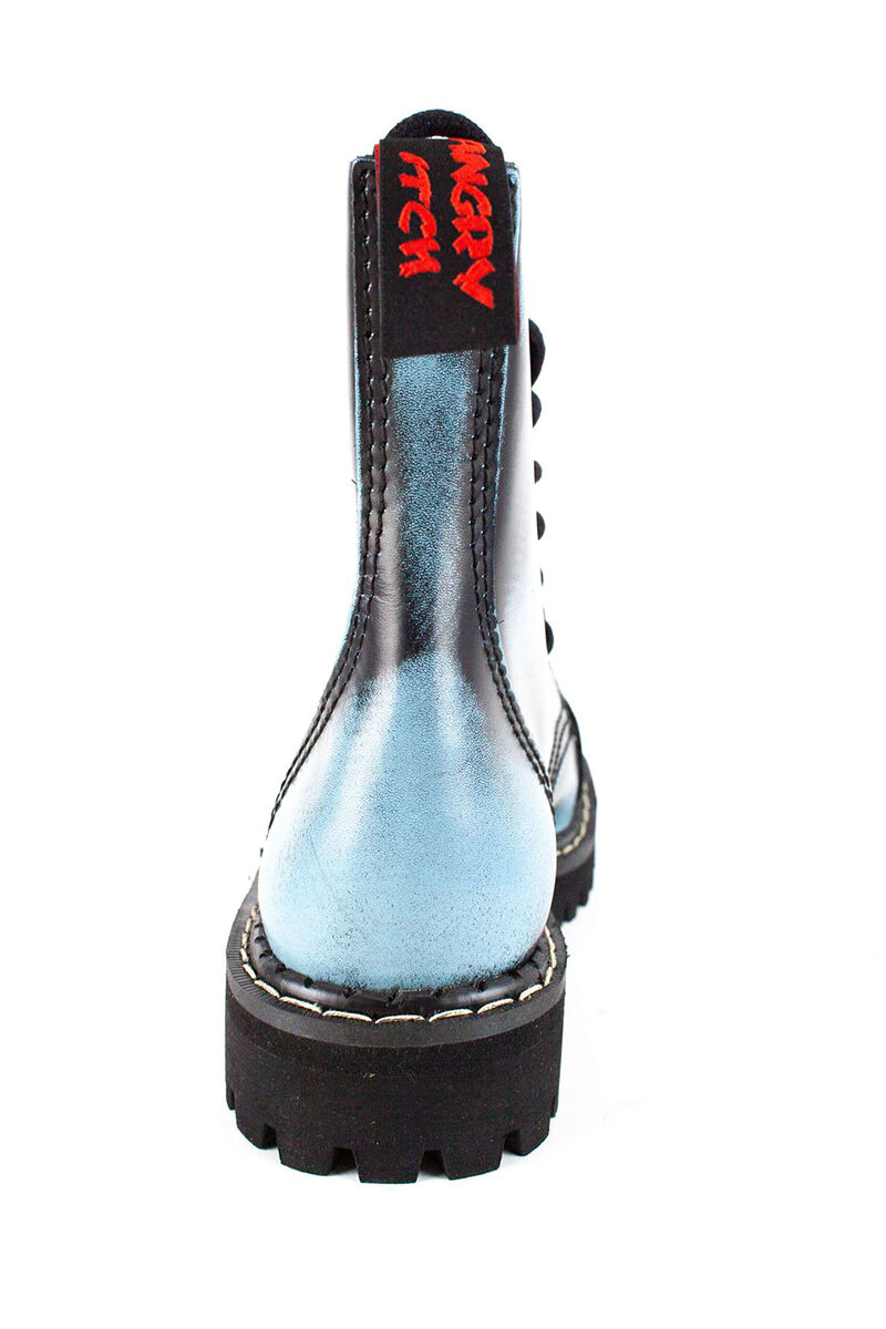 Angry Itch 8 Loch Stiefel Denim Rub Off