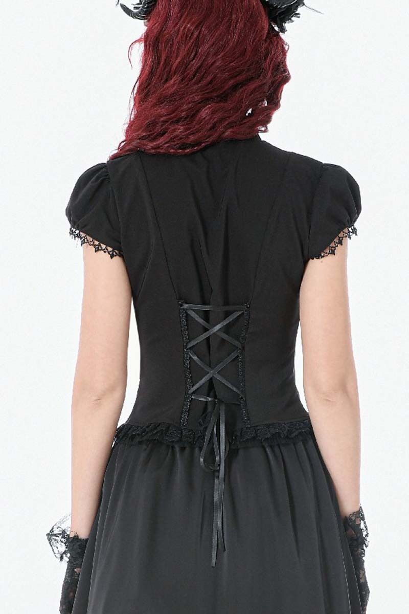 Dark In Love Bluse Mourning Rose