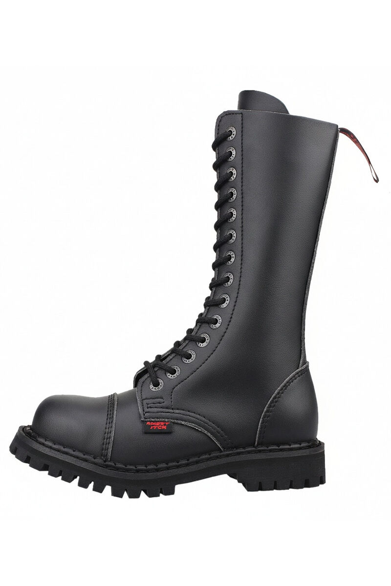 Angry Itch 14 Loch Stiefel Vegan Schwarz