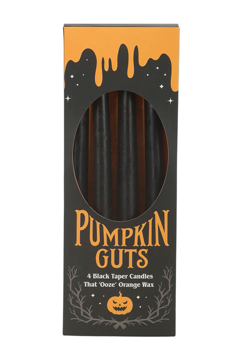 Schwarze Blutkerze Pumpkin Guts Stab 25cm