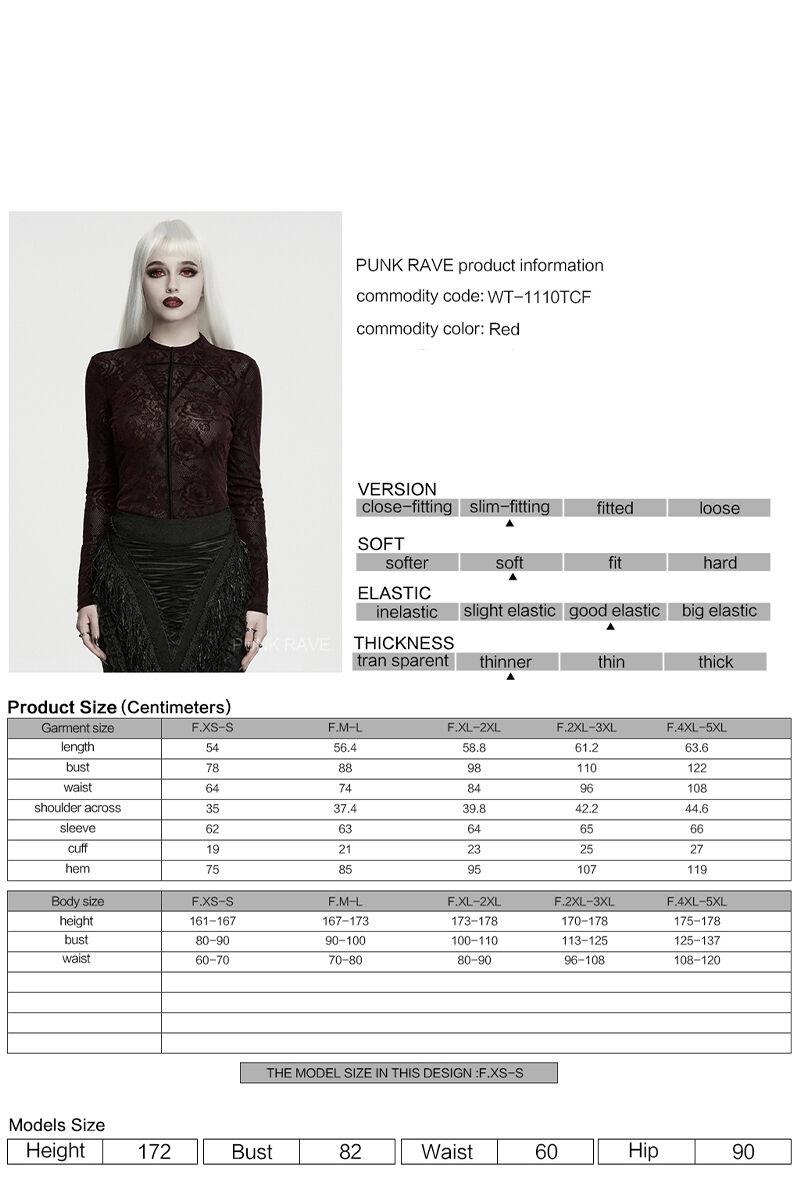 Punk Rave Longsleeve Rosarium Red