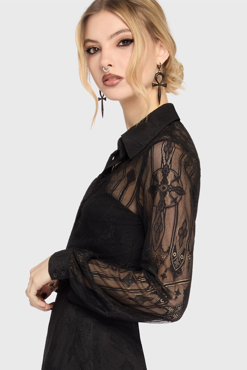Killstar Bluse Ash Chapel