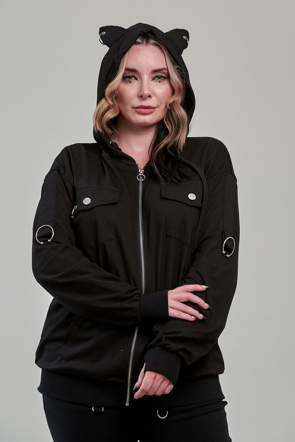 Banned Kapuzenjacke Neo Noir
