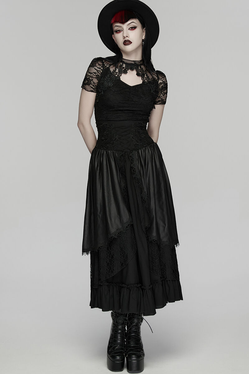 Punk Rave Rock Mourning Lace