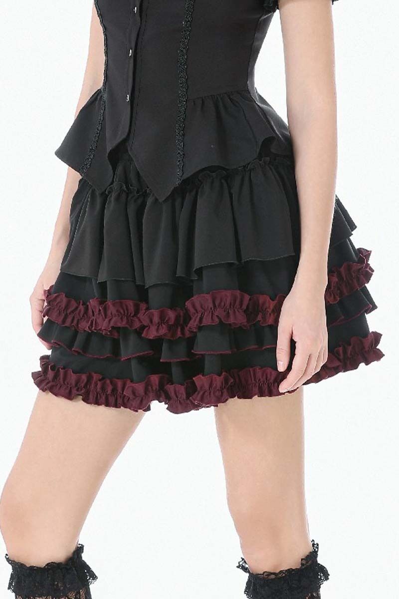 Dark In Love Rock Crimson Ruffle