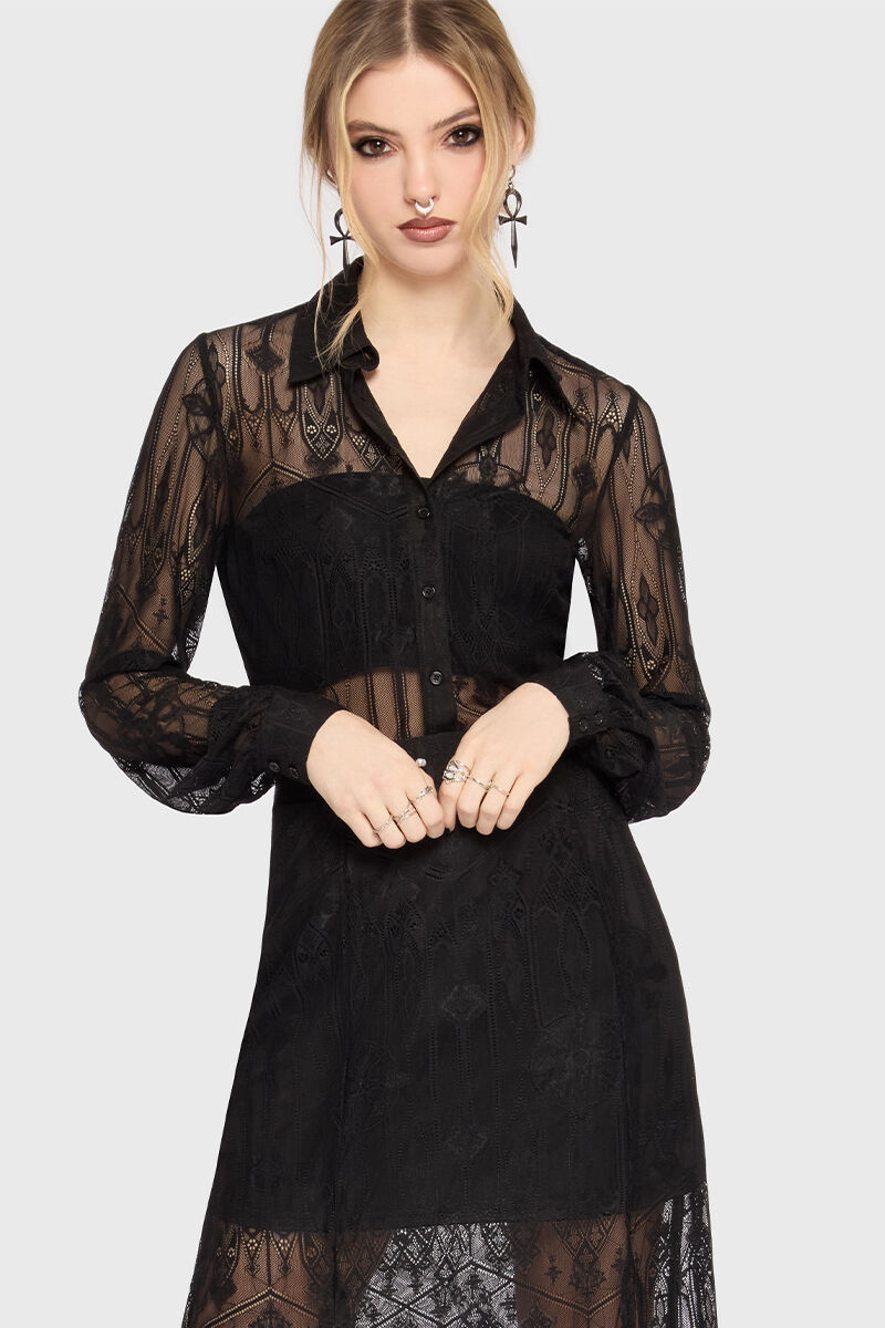 Killstar Bluse Ash Chapel