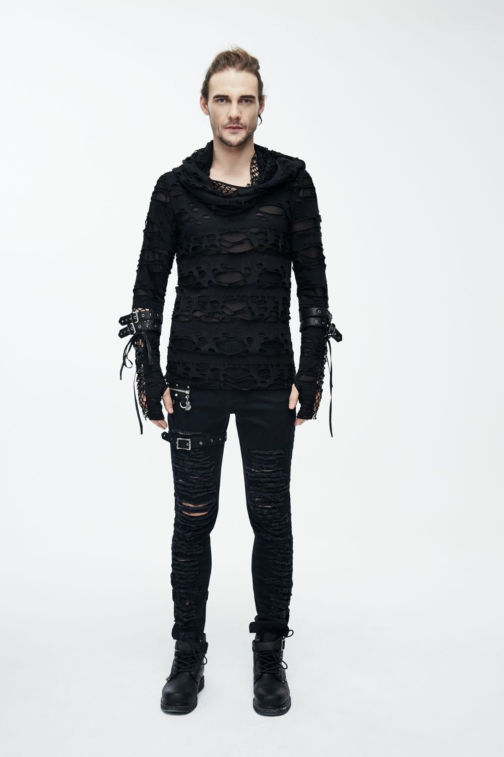 Devil Fashion Longsleeve Ripped Net