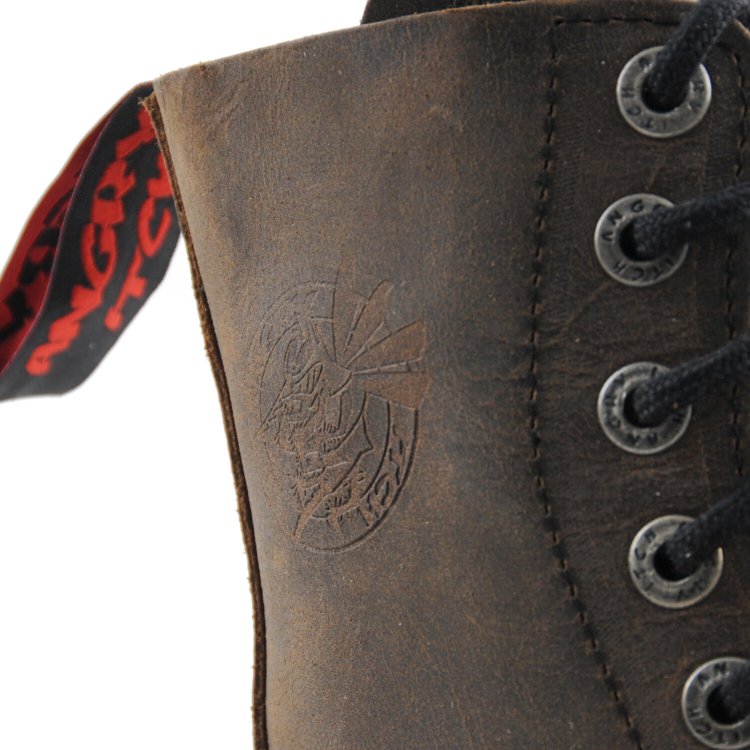 Angry Itch 8 Loch Stiefel Vintage Braun
